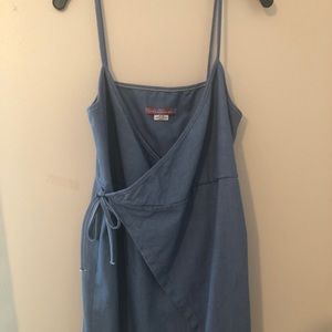 Urban Renewal Remade Denim wrap mini dress